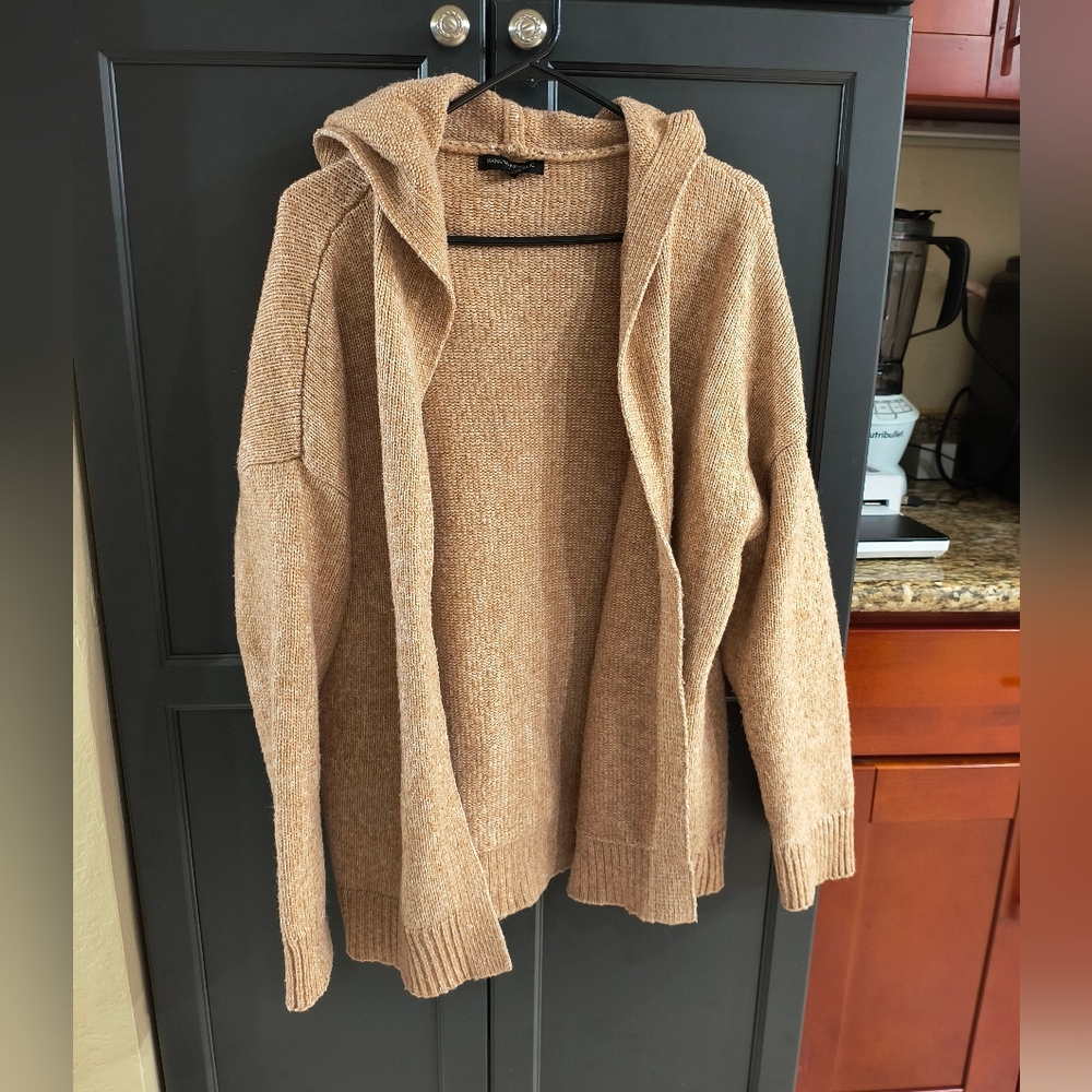 Cozy hooded open front cardigan sweater Banana Repulic